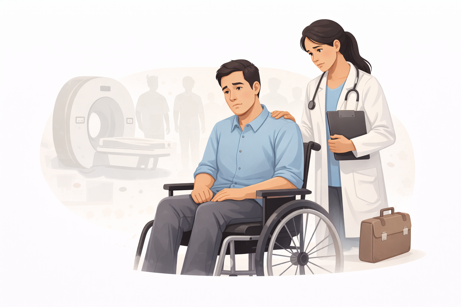 Pessoa com incapacidade permanente recebendo benefício